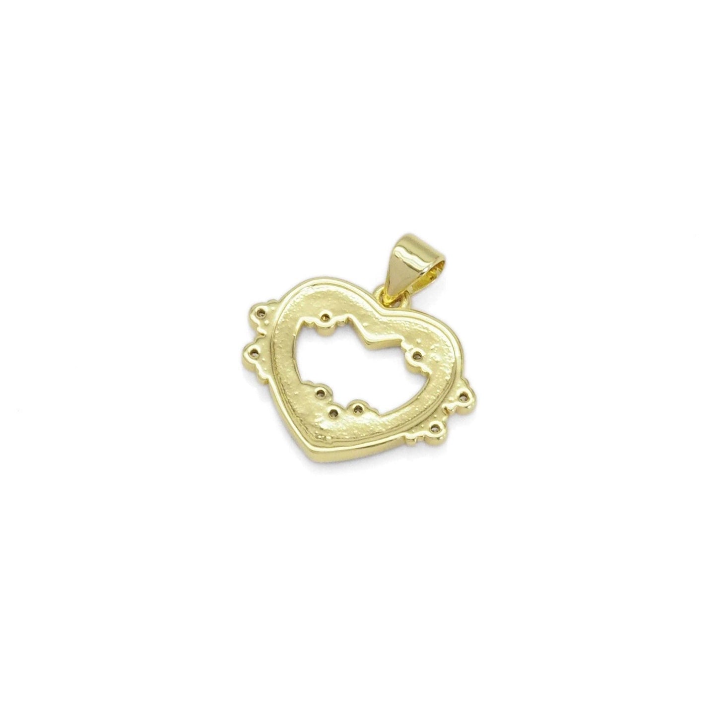 Abalone Pink White Mother of pearl Heart Charm, Sku#LX392