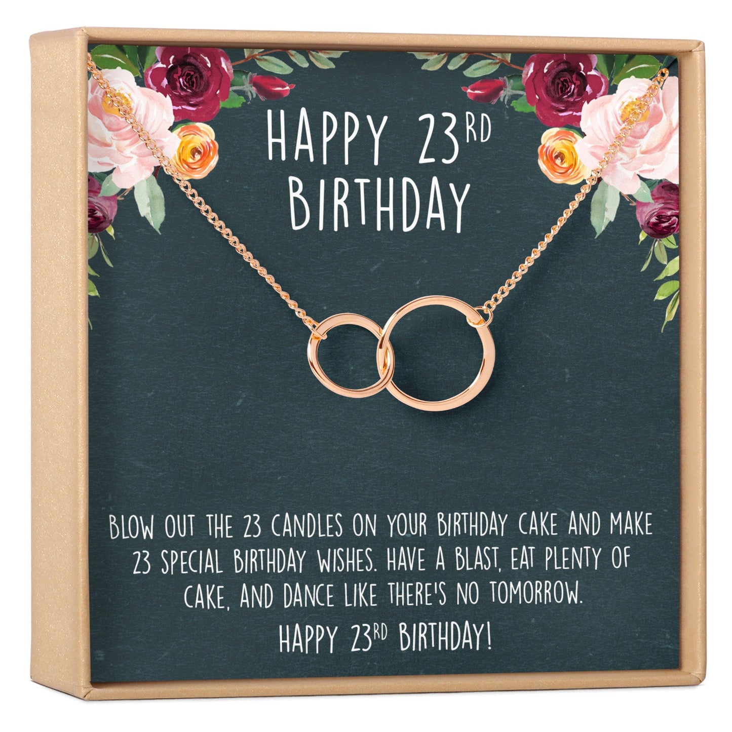 23rd Birthday Necklace, Multiple Styles