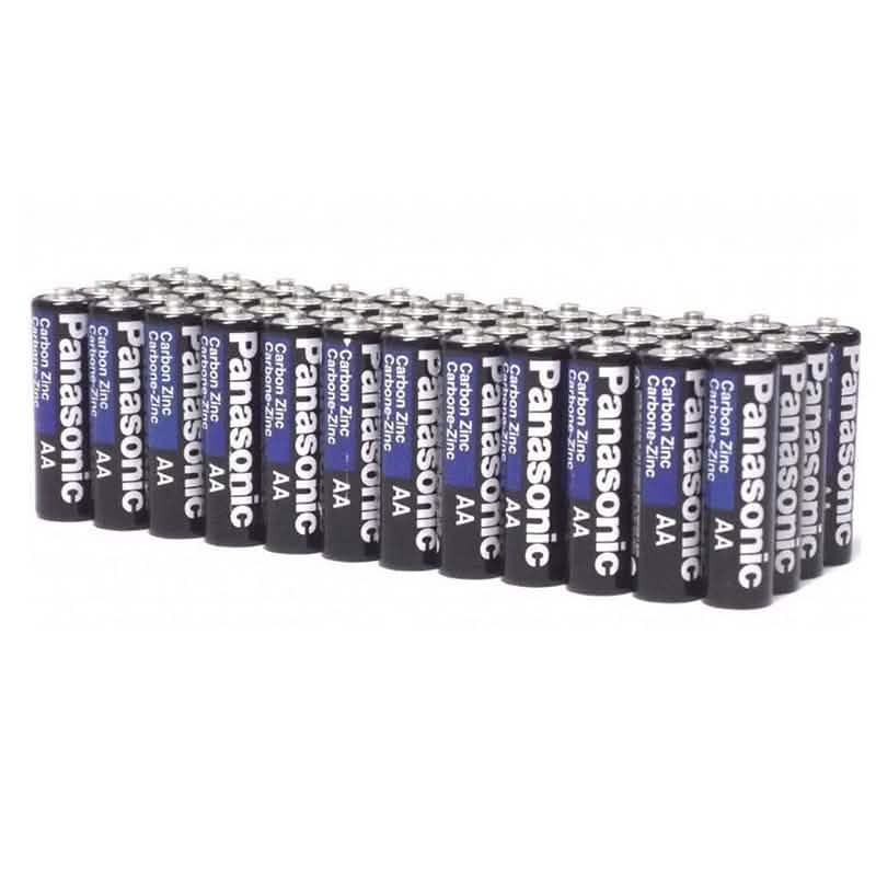 Paquet de 24 ou 48 piles carbone-zinc Panasonic AAA ou AA
