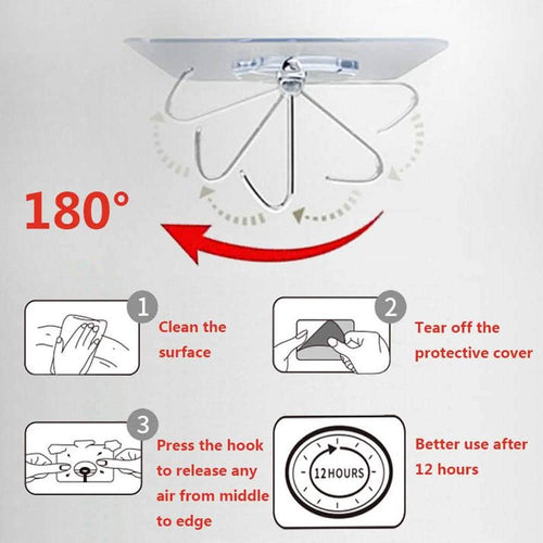 24-Pack: Adhesive Hooks Kitchen Wall Hooks