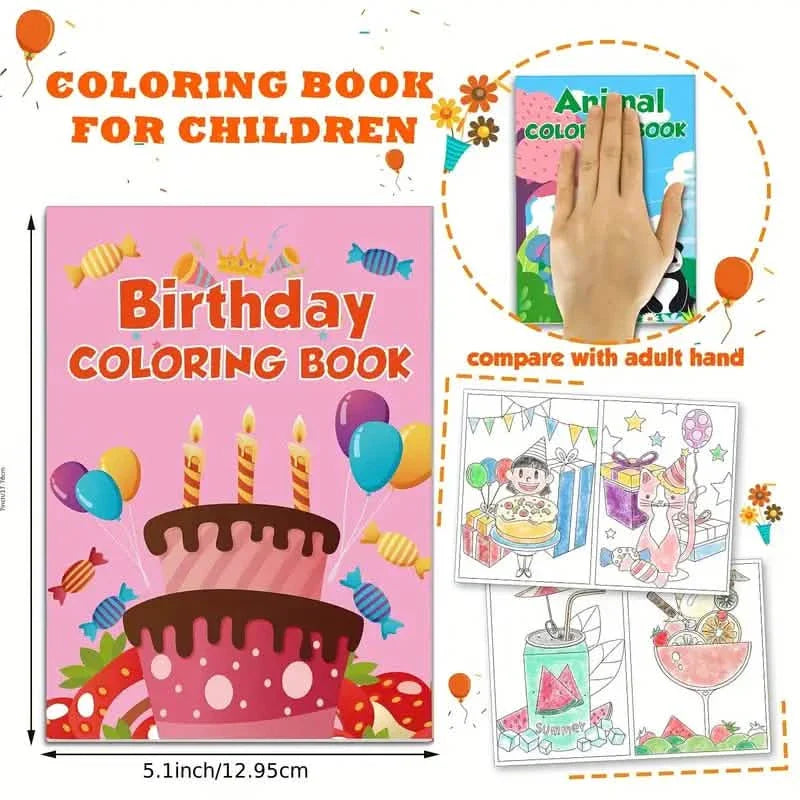 24-Pack: Small Coloring Books For Kids Ages 4-12