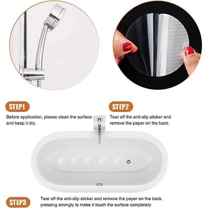 24-Piece: Non-Slip Bathtub Stickers