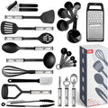 24-Piece Set: Nylon and Stainless Steel Utensil Set