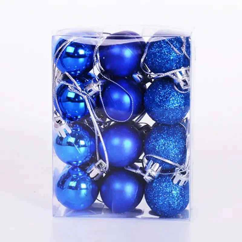24 Pièces : Boules de Noël scintillantes