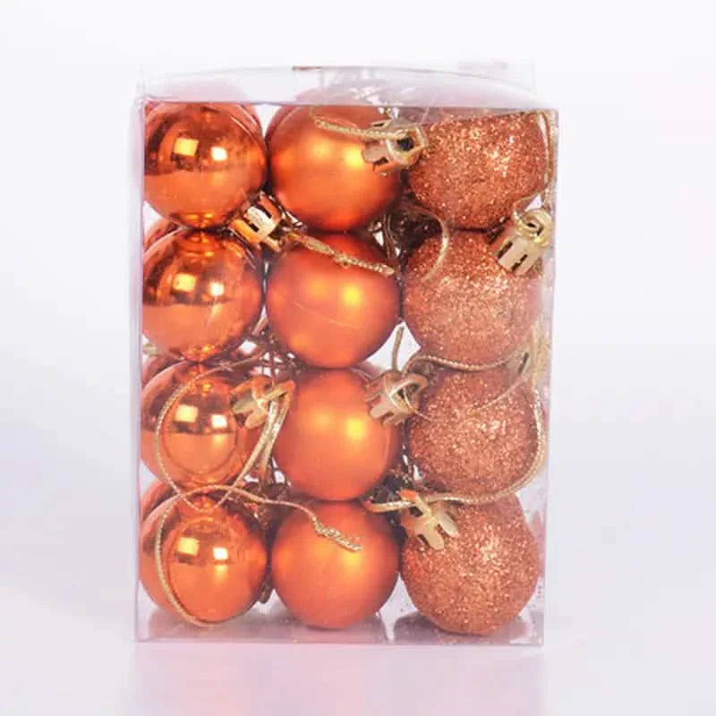 24 Pièces : Boules de Noël scintillantes