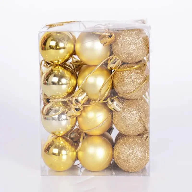 24 Pièces : Boules de Noël scintillantes