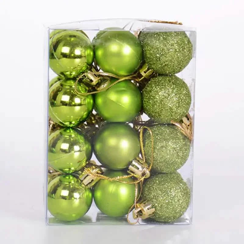 24 Pièces : Boules de Noël scintillantes
