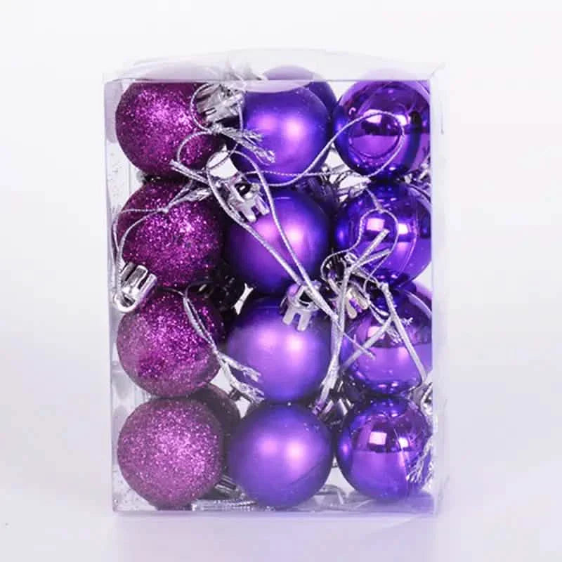 24 Pièces : Boules de Noël scintillantes