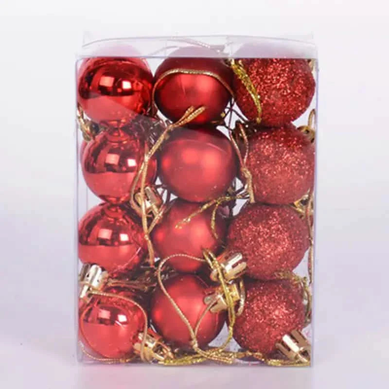 24 Pièces : Boules de Noël scintillantes