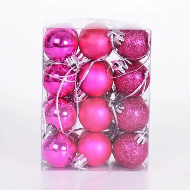 24 Pièces : Boules de Noël scintillantes