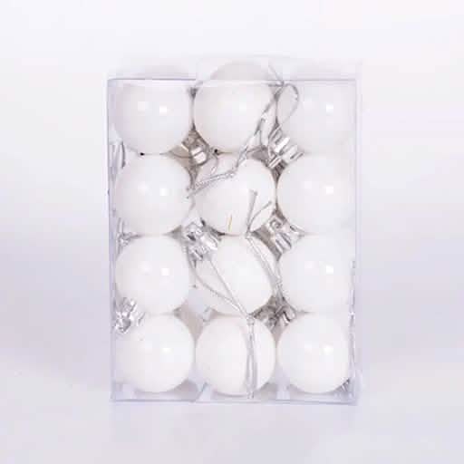 24 Pièces : Boules de Noël scintillantes