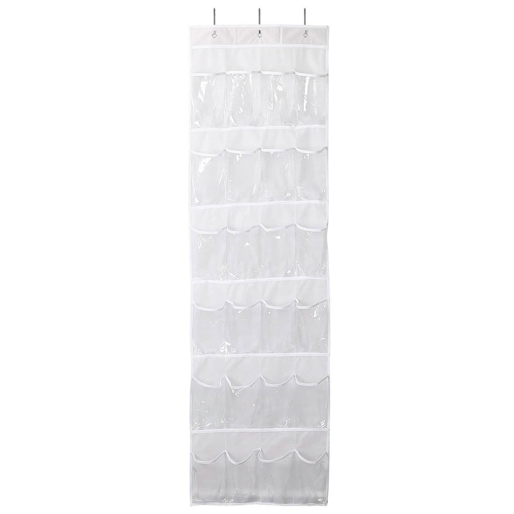 24-Pocket: Over the Door Shoes Rack Crystal Clear Organizer
