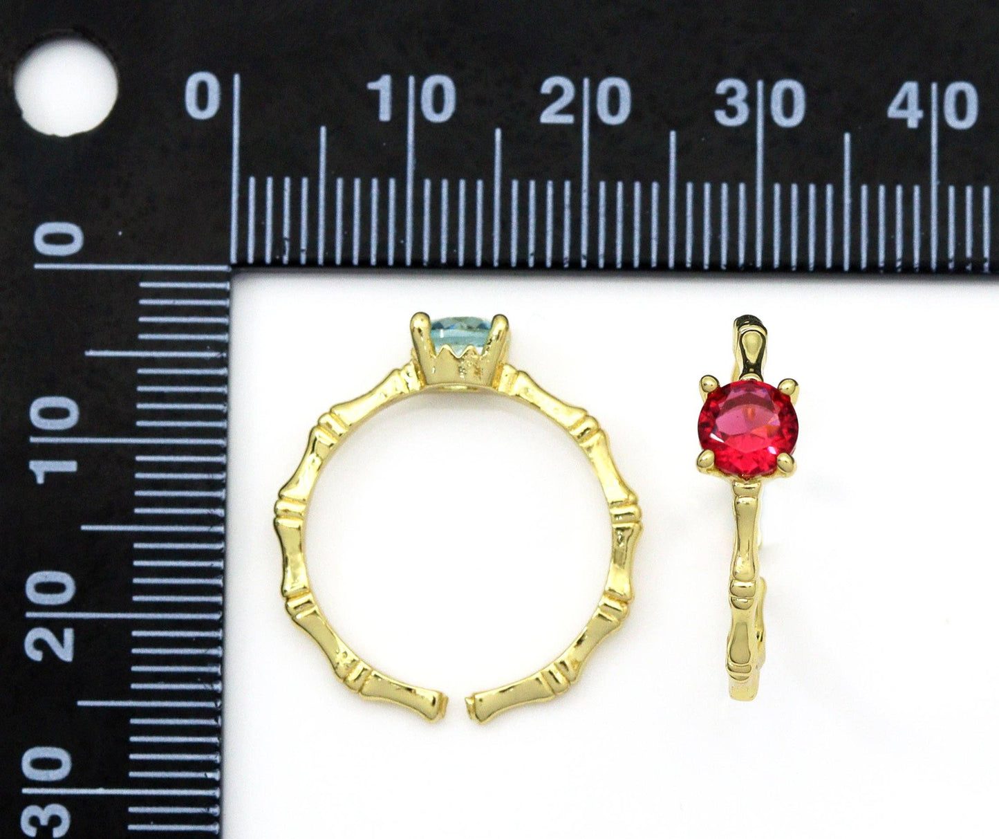Colorful Stone Thin Stackable Ring, Sku#LD326
