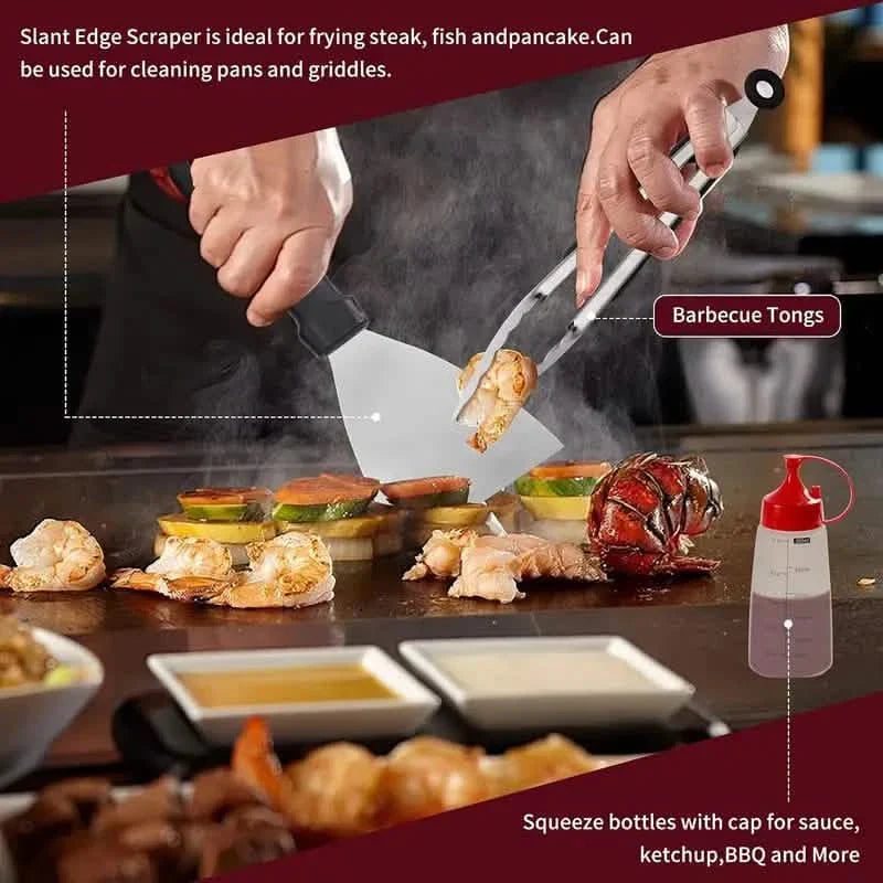 245-Piece Set: Griddle Spatula Kit with Storage Bag