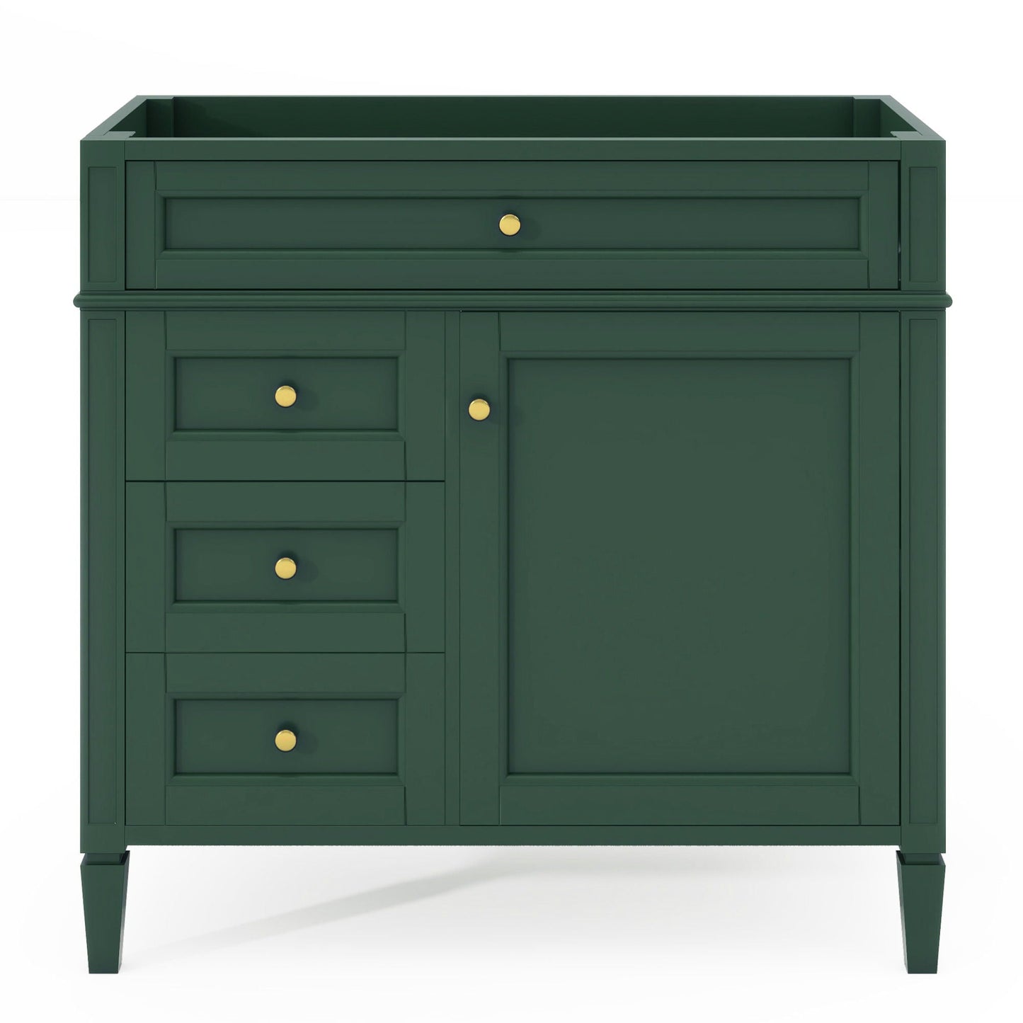 Bathroom Vanity With 2 Drawers and Tip-Out Storage Cabinet