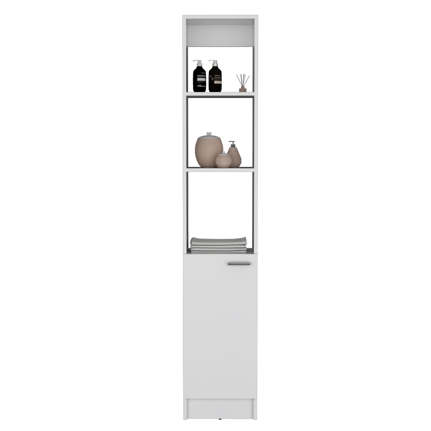 Linen Cabinet, 1 Door, 6 Shelves