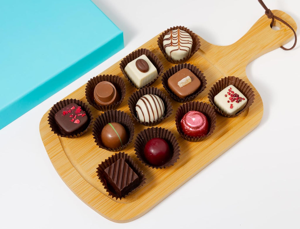 Andy Anand Premium Bon Bon Chocolate Collection, 25 pc – Truffles, Pralines, Pistachio Cream, Mint & Tiramisu, Birthday & Holiday Gift Box