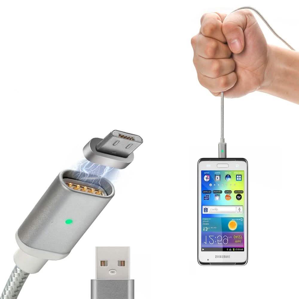 (2.4A) 磁気マイクロUSB同期データ充電ケーブル