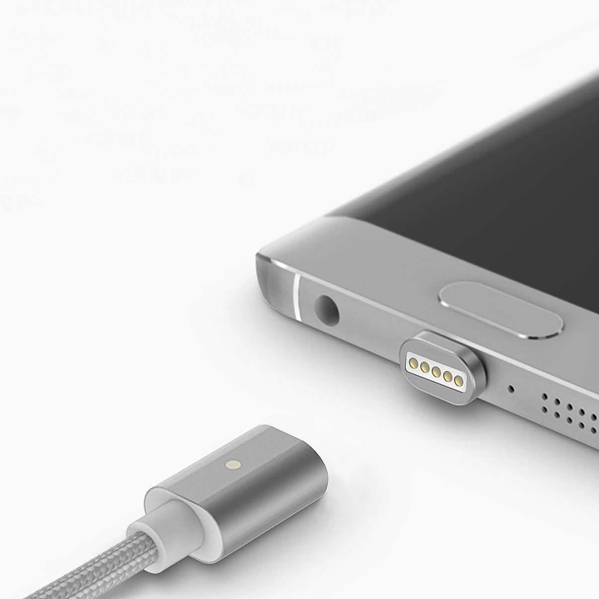 (2.4A) 磁気マイクロUSB同期データ充電ケーブル