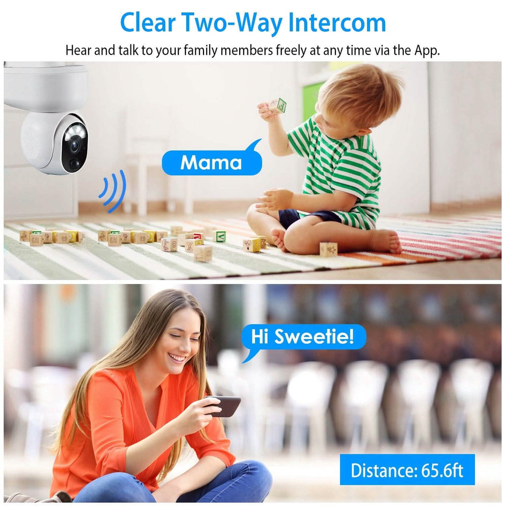 2.4G Wifi Solar Wireless 1080P Surveillance Camera with Flood Light Night Vision