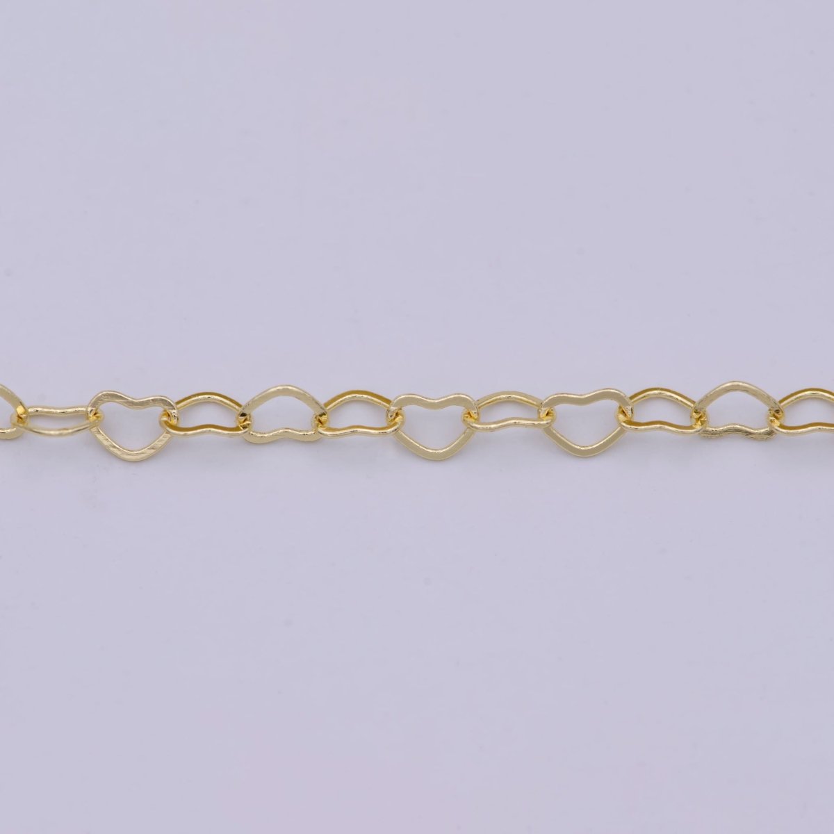 OS 24K Gold Filled 4.4X3.5mm Heart Designed Chain, Unfinished Chain For Necklace Bracelet Anklet Component | ROLL-130 ROLL-574