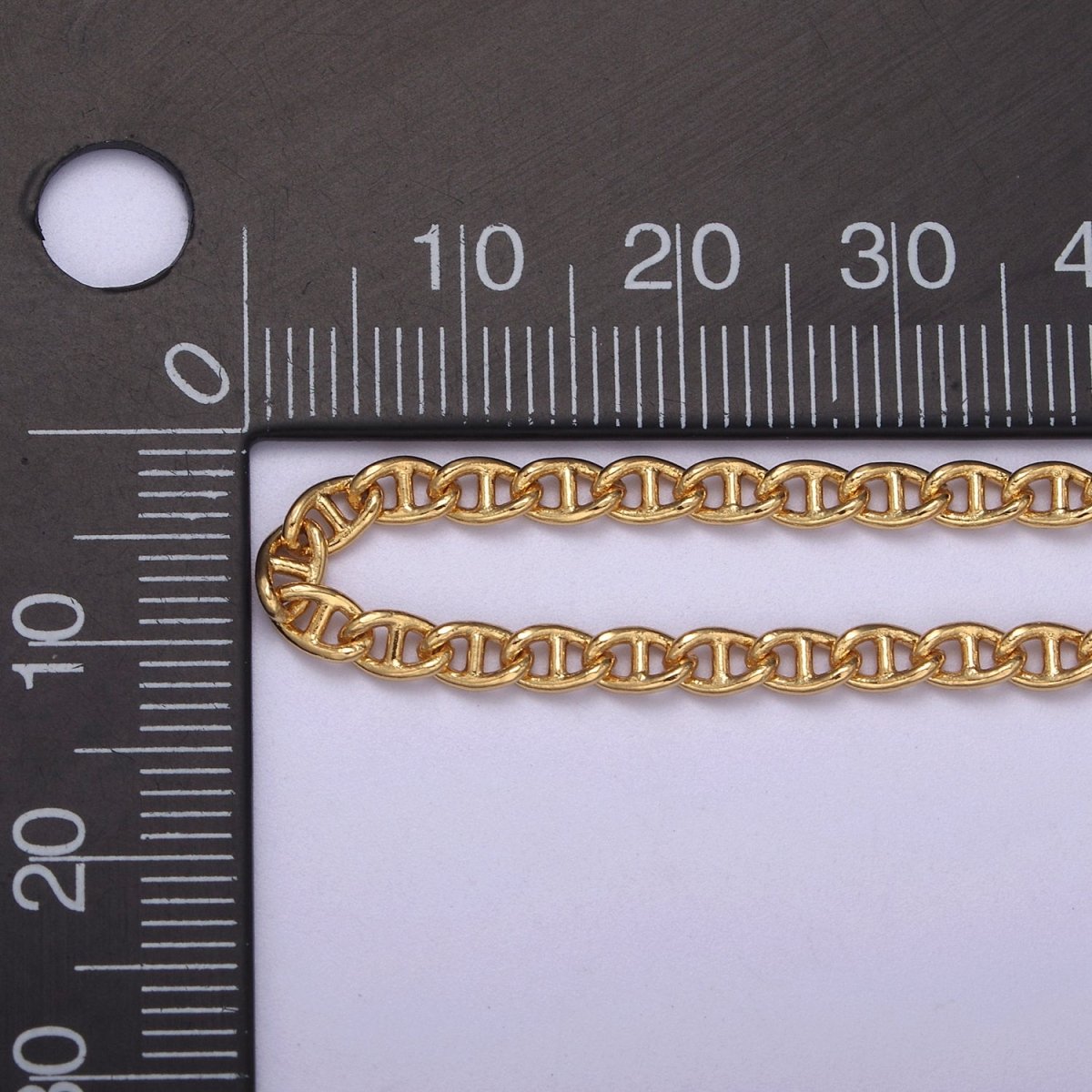 24K Gold Filled Anchor Chain, 5.2X3.2mm Wholesale Chain For Jewelry Making Component Supply | ROLL-625 Clearance Pricing