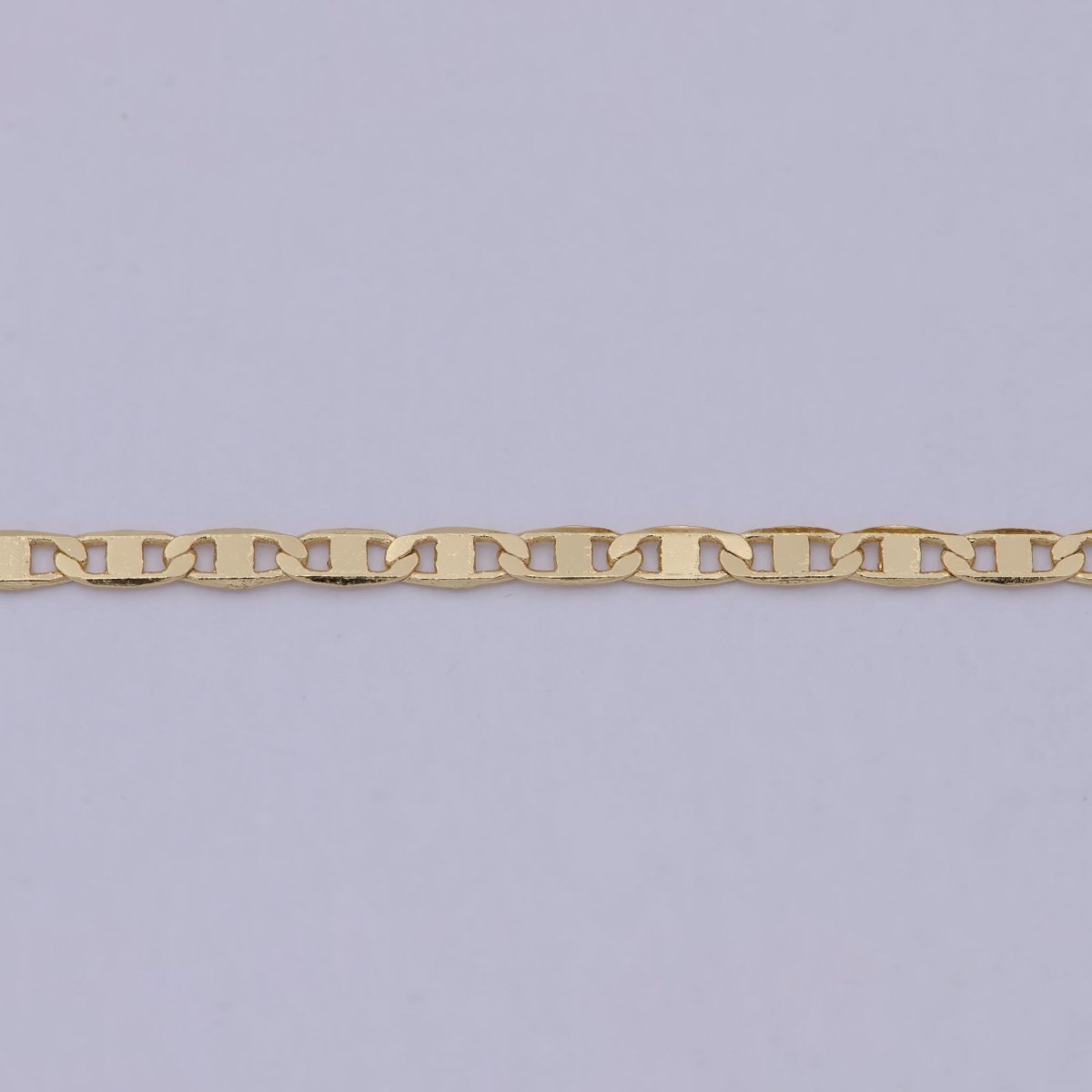24K Gold Filled Anchor Chain by Yard, Gold Mariner Chain by Yard, Wholesale Roll Chain for Jewelry Making, Silver Mariner Unfinished Chain | ROLL-586, ROLL-738 Clearance Pricing