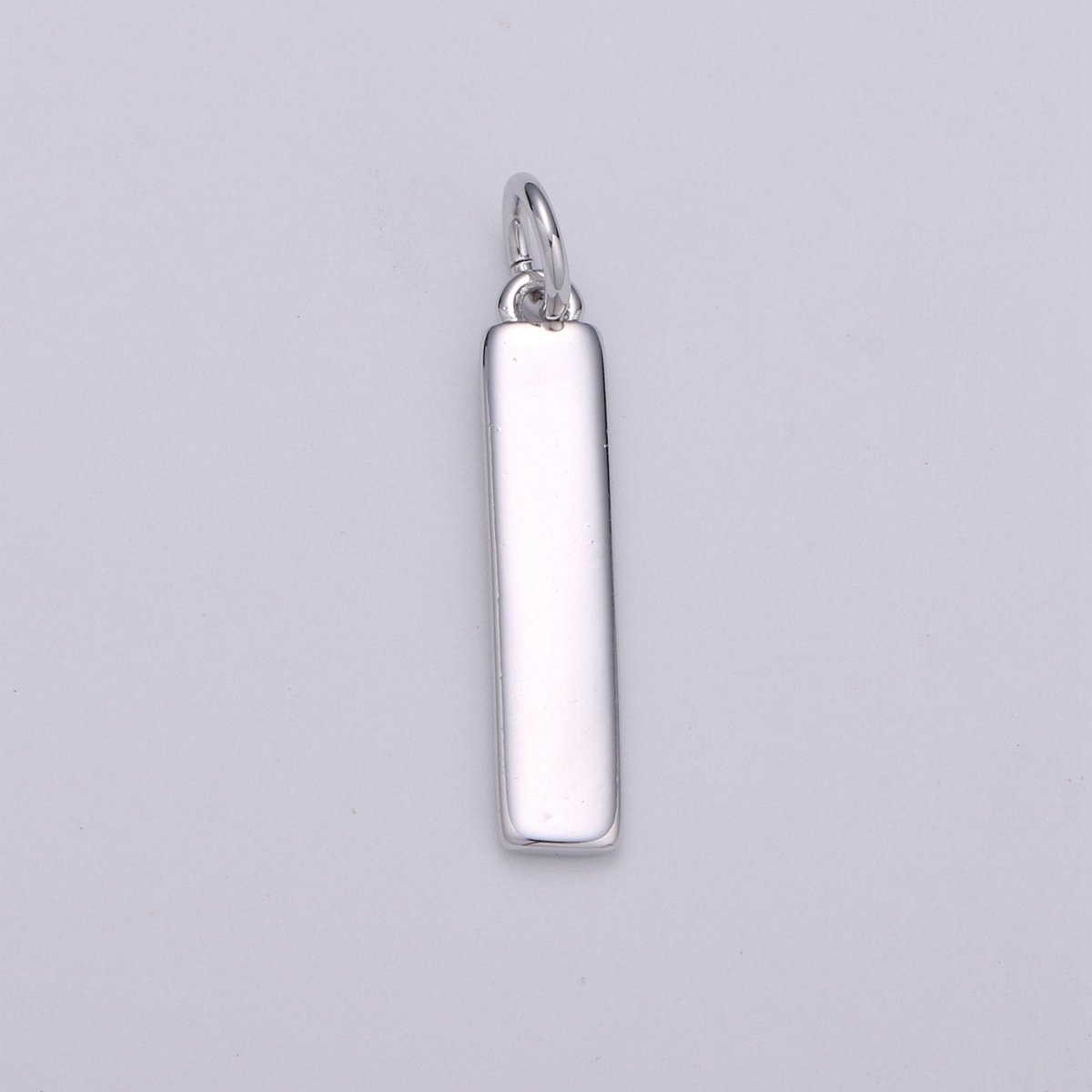 24k Gold Filled and Silver Long Rectangle Charm,  Dainty Women Necklace, Gold Filled Charm, For DIY Jewelry, Gold Color | D-542 D-543