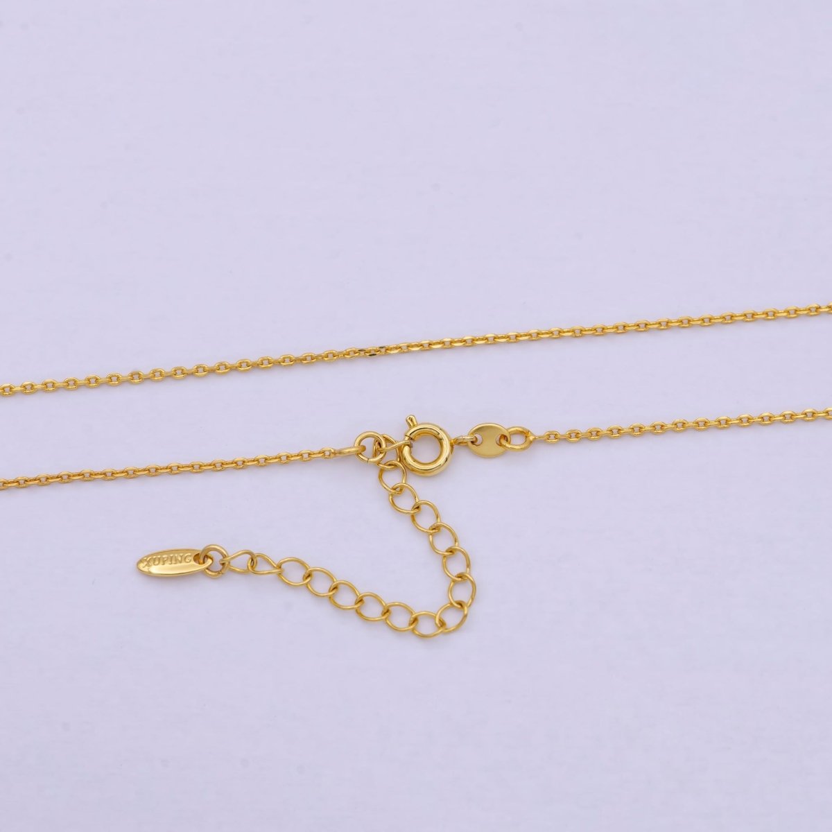 24K Gold Filled Cable Chain, 17.7 Inch Layering Finished Chain Necklace with Spring Ring | WA-613 Clearance Pricing