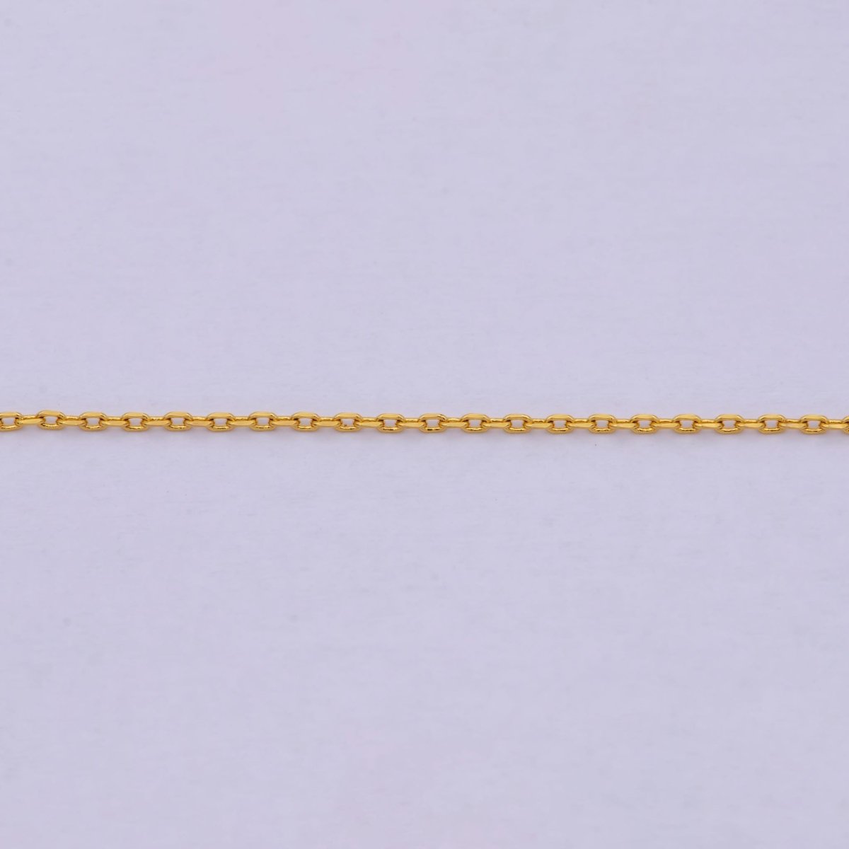 24K Gold Filled Chain Necklace, Dainty 0.9mm Cable Finished Chain, 17.5" Inch Layering Necklace | WA-615 Clearance Pricing