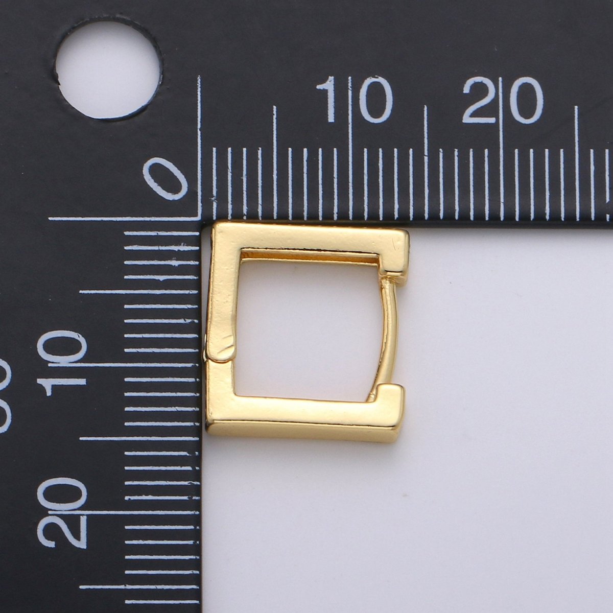 24k Gold Filled Earrings, Square Huggie Earring, Square Earrings, DIY Earrings, Everyday Wear Earrings, Rosegold Earring L-924