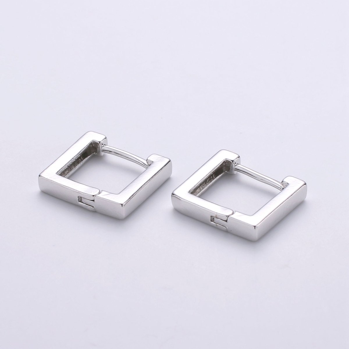 24k Gold Filled Earrings, Square Huggie Earring, Square Earrings, DIY Earrings, Everyday Wear Earrings, Rosegold Earring L-924