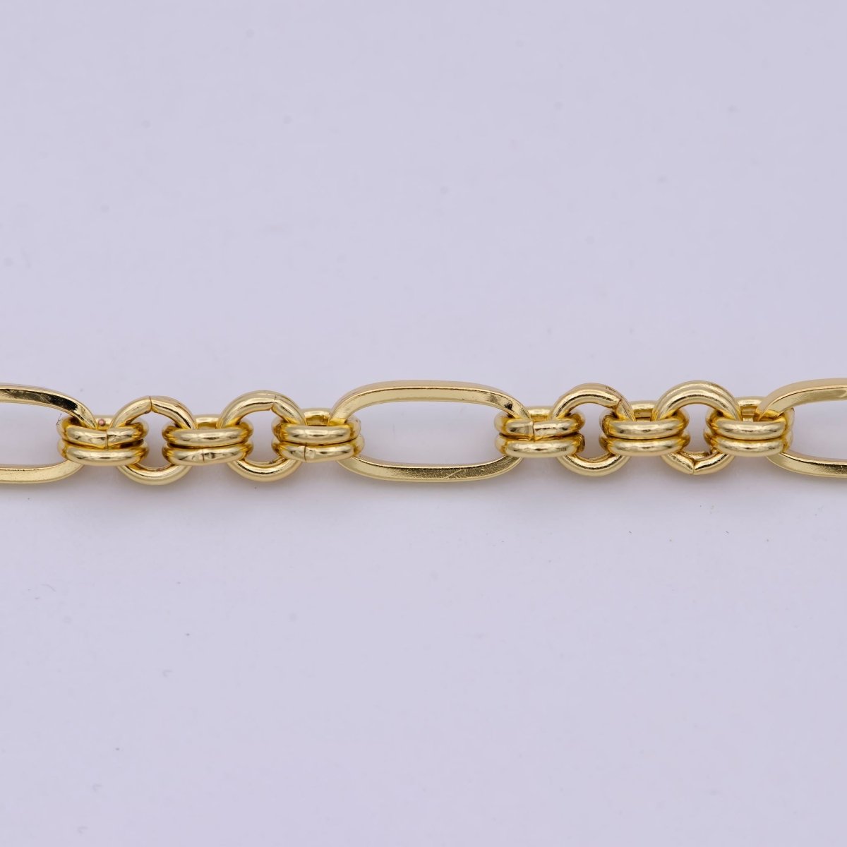 24K Gold Filled Gold Chunky Cable Chain, Double Rolo Link Chain,  Unfinished Chain by Yard For Jewelry Making | ROLL-573 Clearance Pricing