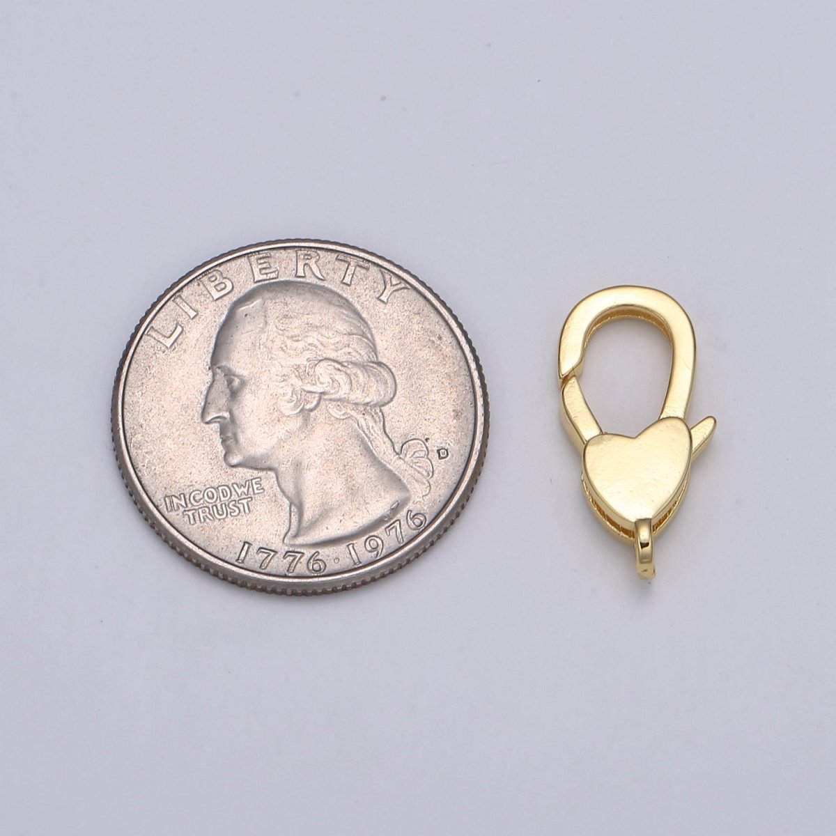 24K Gold Filled Heart Lobster Clasp For DIY Jewelry Making For Bracelet Necklace Supplies L-173