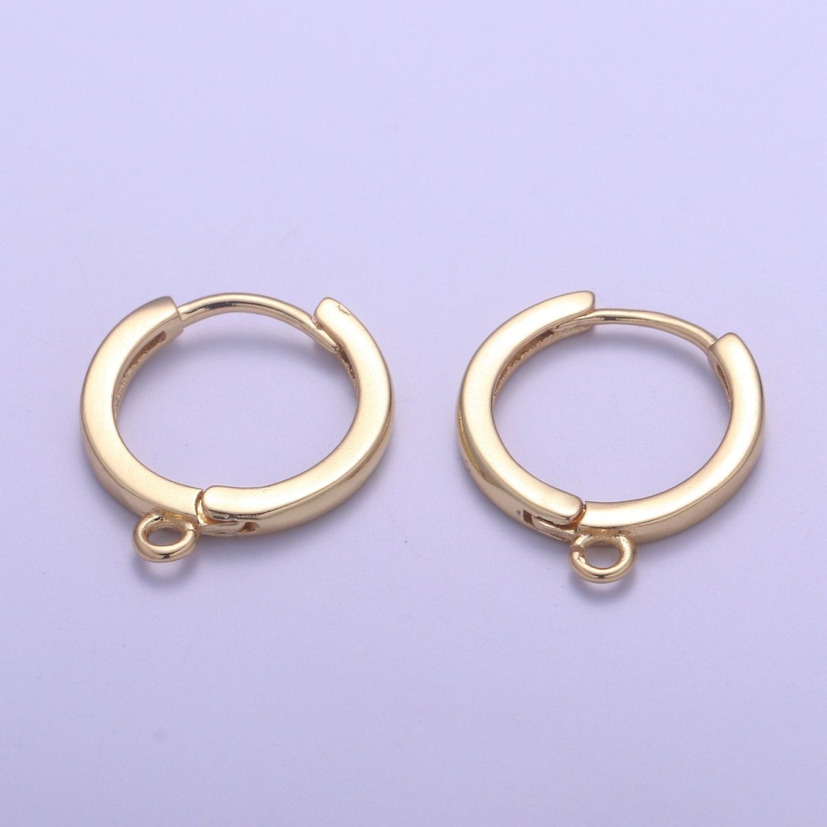 24K Gold Filled Huggies Open Loop Earrings  L-226