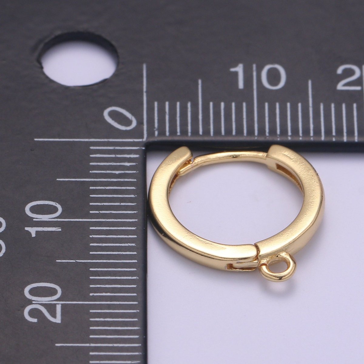 24K Gold Filled Huggies Open Loop Earrings  L-226