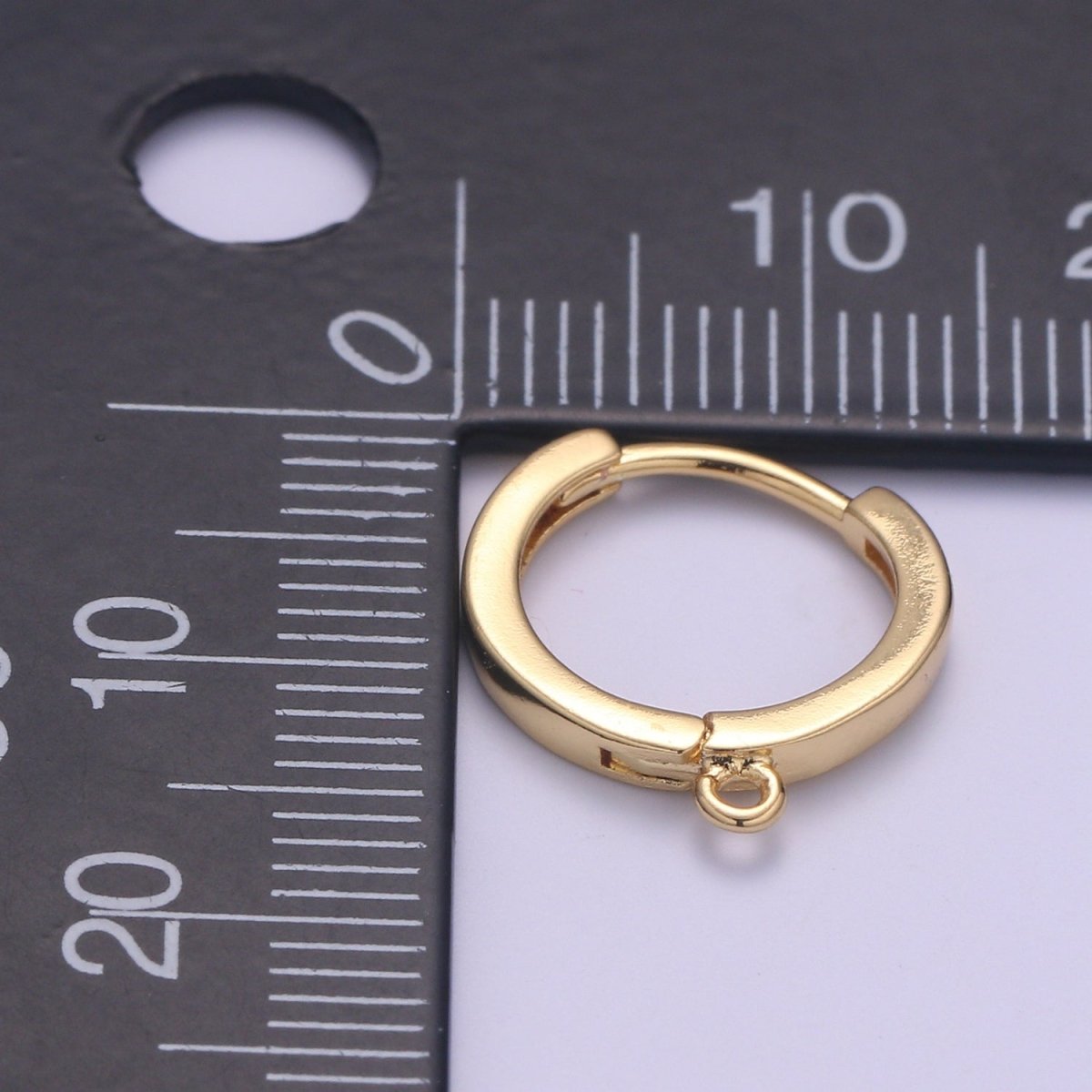 24k Gold Filled Huggies Open Loop Earrings Supplies | K-872