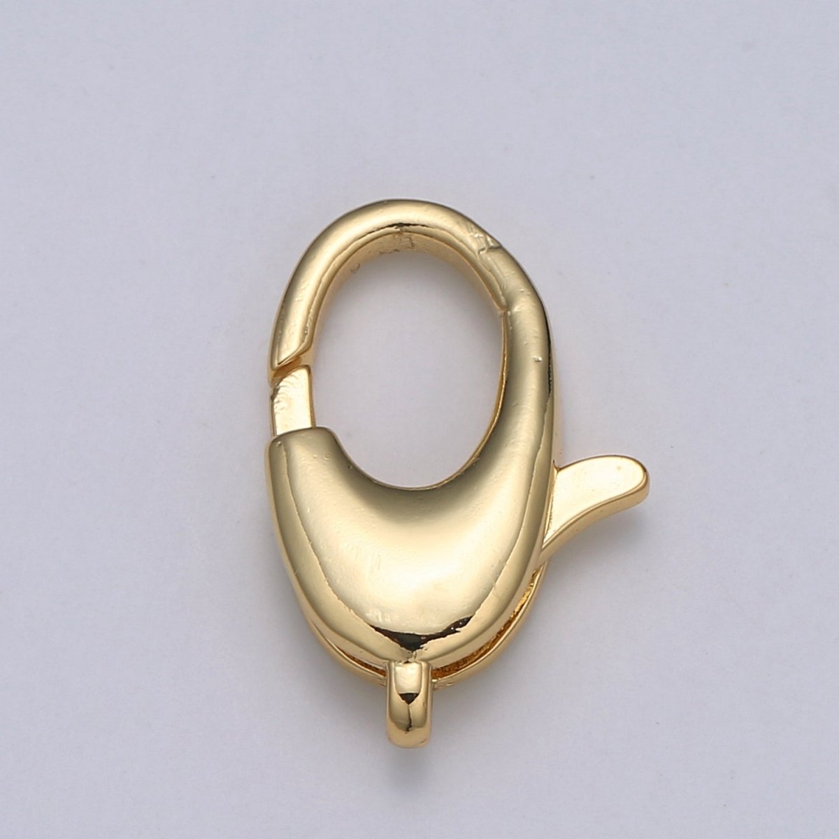 24K Gold Filled 20mm Lobster Clasp with Rings For DIY Jewelry Making Supplies For Necklace Bracelet  L-174 K-123