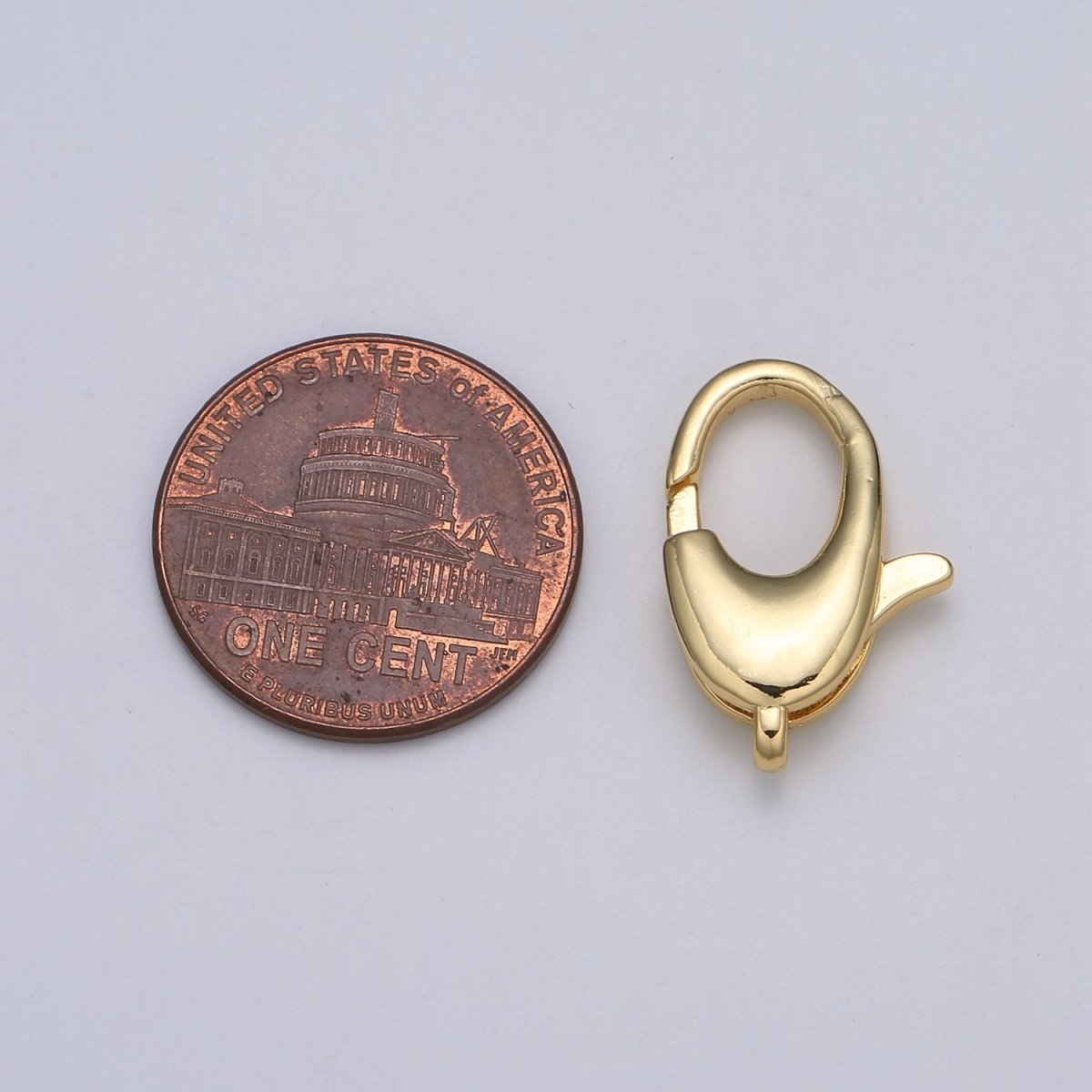 24K Gold Filled 20mm Lobster Clasp with Rings For DIY Jewelry Making Supplies For Necklace Bracelet  L-174 K-123