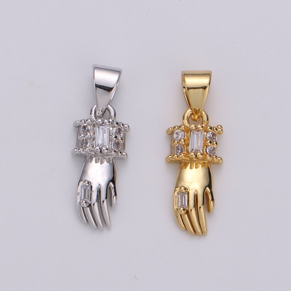 24k Gold Filled Micro Pave CZ Heart Pendant Charm, Gold Hand Micro Pave CZ Pendant Charm, Gold Filled Pendant, For DIY Jewelry I-802