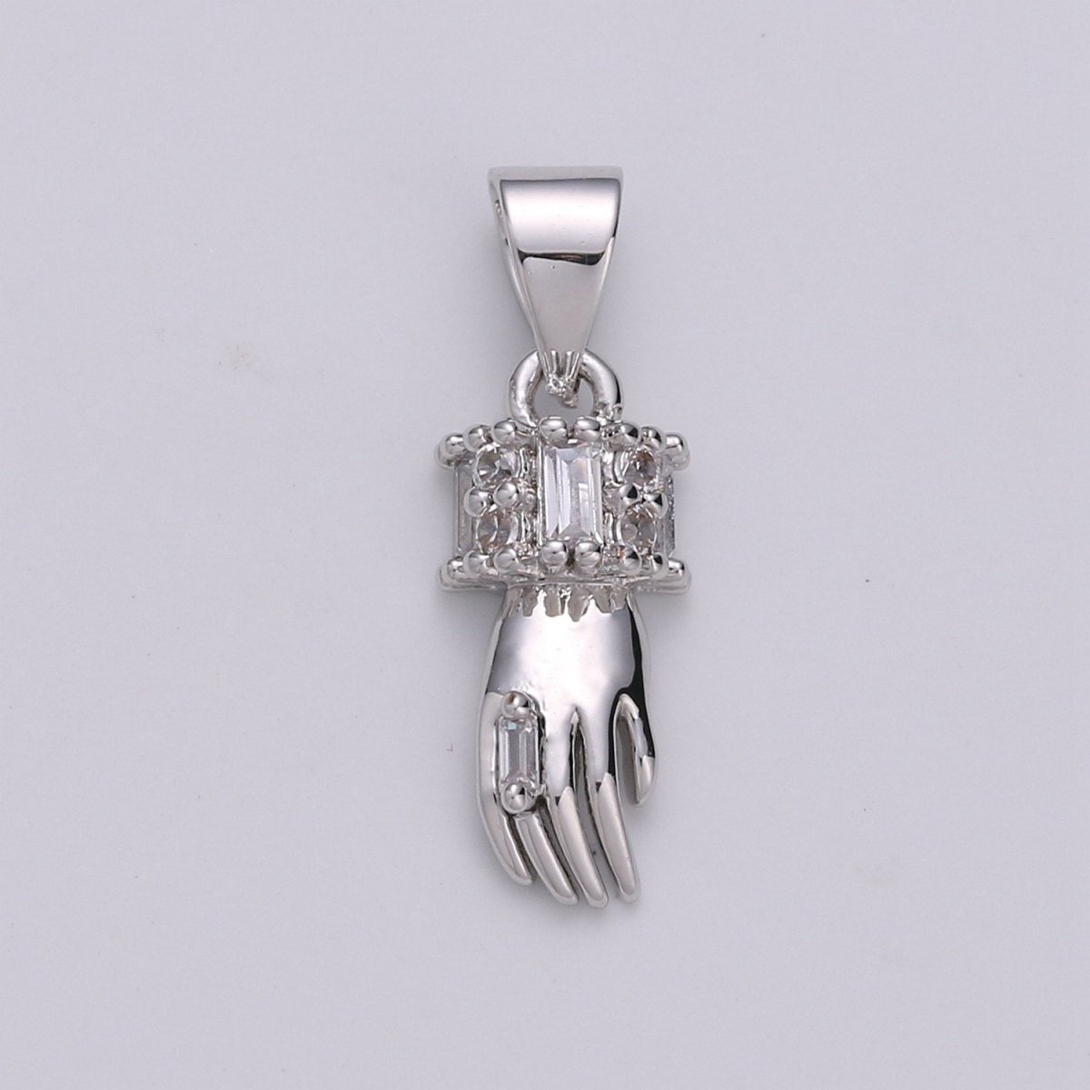 24k Gold Filled Micro Pave CZ Heart Pendant Charm, Gold Hand Micro Pave CZ Pendant Charm, Gold Filled Pendant, For DIY Jewelry I-802