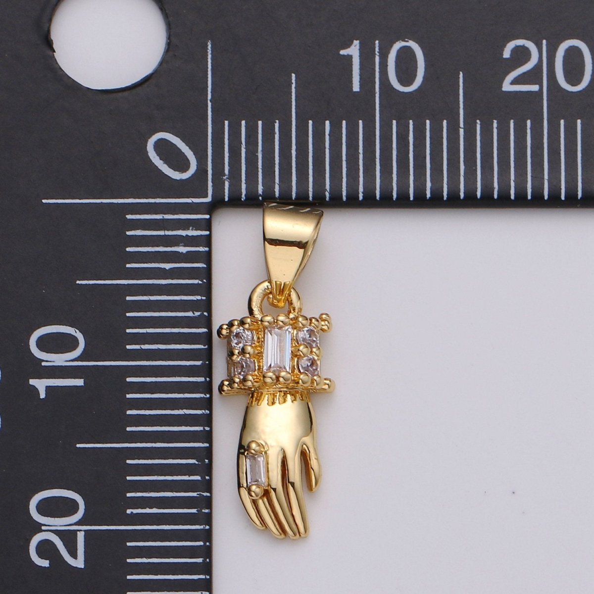 24k Gold Filled Micro Pave CZ Heart Pendant Charm, Gold Hand Micro Pave CZ Pendant Charm, Gold Filled Pendant, For DIY Jewelry I-802