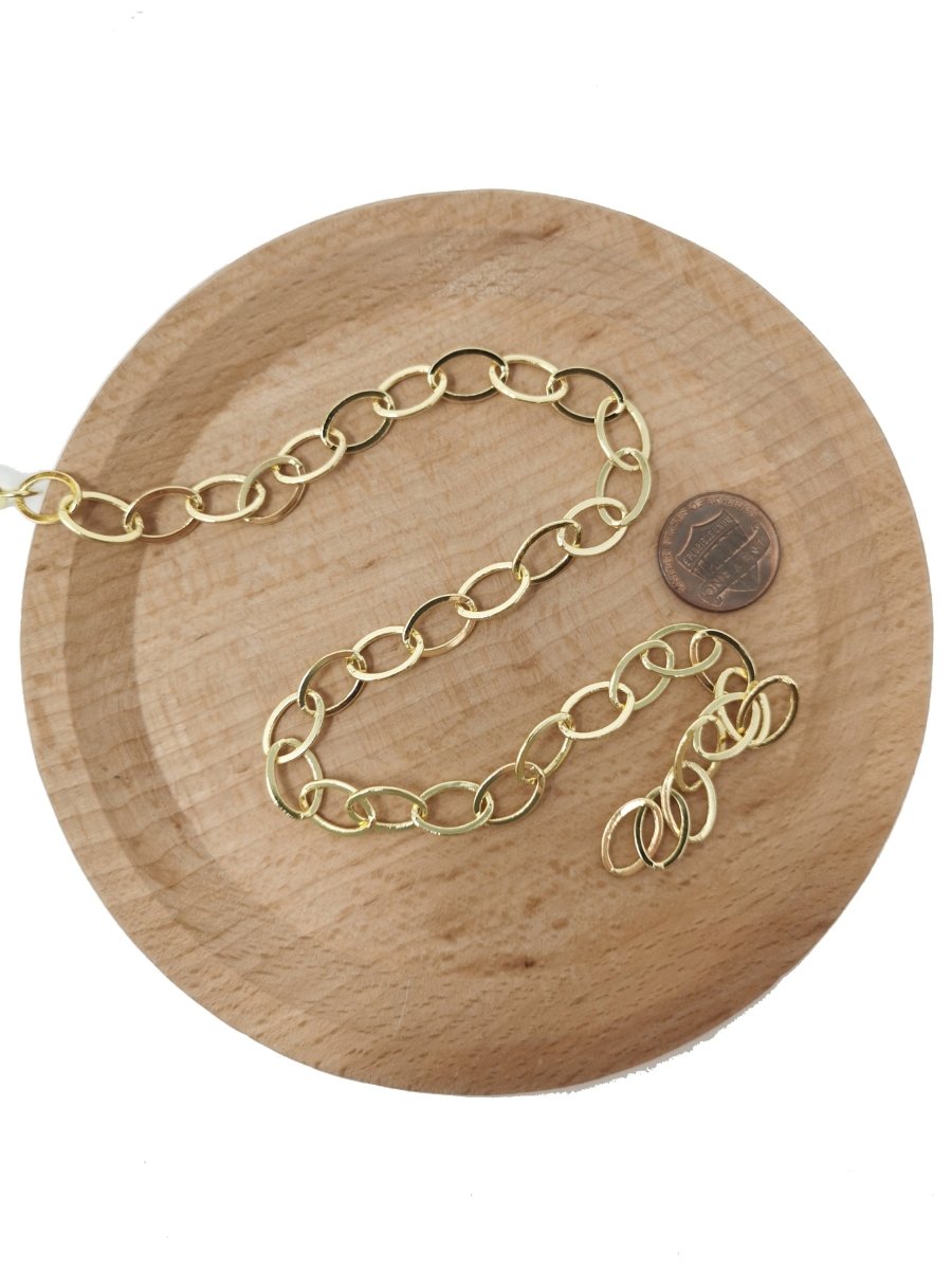 OS Pre-Order Only 24K Gold Filled Rolo CABLE Chain by Yard, Wholesale Bulk Roll Chain for Jewelry Making | ROLL-031