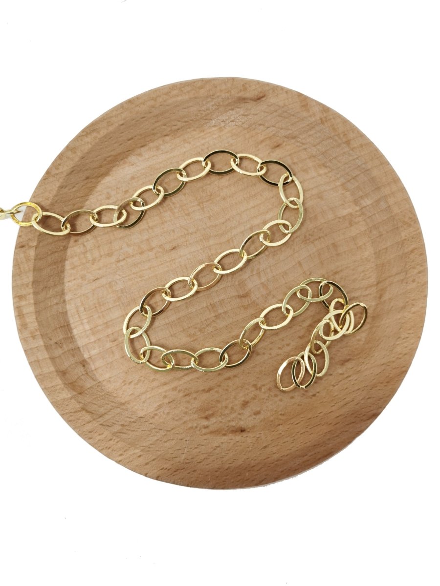 OS Pre-Order Only 24K Gold Filled Rolo CABLE Chain by Yard, Wholesale Bulk Roll Chain for Jewelry Making | ROLL-031