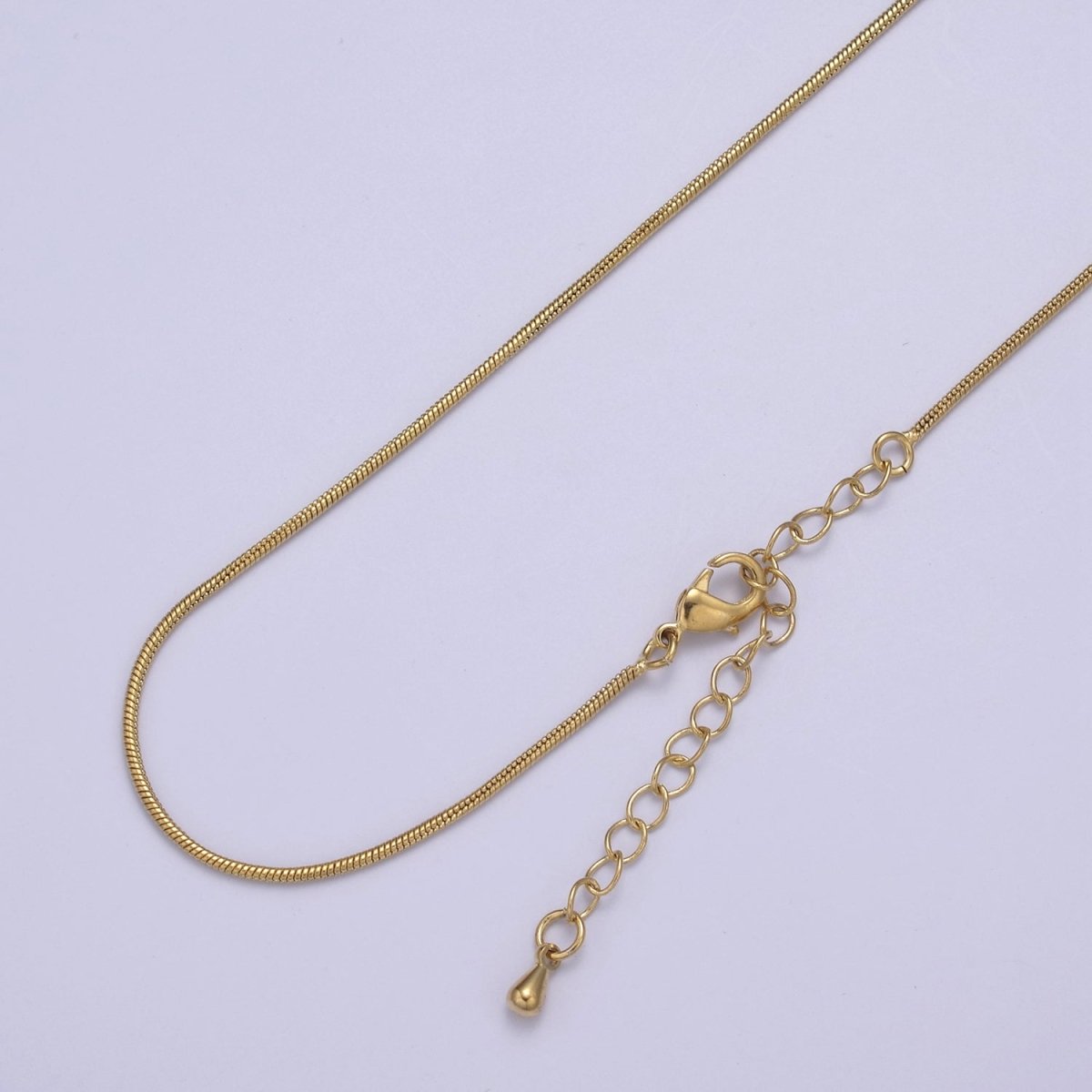 24K Gold Filled Snake Chain Dainty Chain Simple Everyday Layering Necklace | WA-731 Clearance Pricing