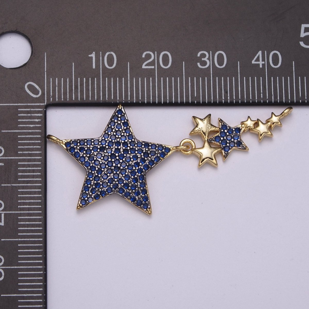 24K Gold Filled Star Charm Connector Twinkle Starburst Little Star Micro Pave Link Connector for Necklace / Bracelet Component Y-421