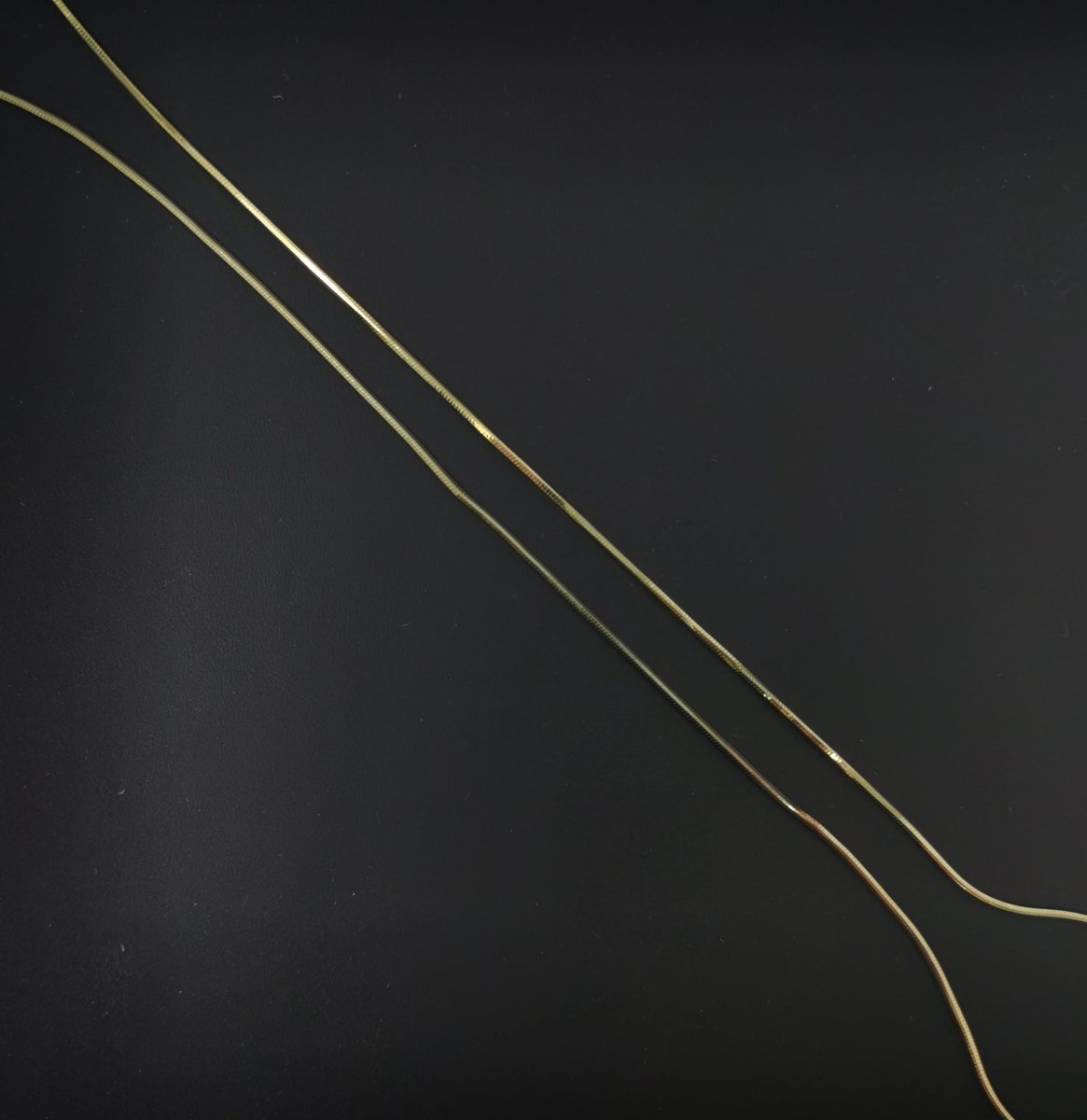 24K Gold Plated Cocoon Necklace, Dainty 0.8mm Cocoon Chain with Spring Ring | CN-561