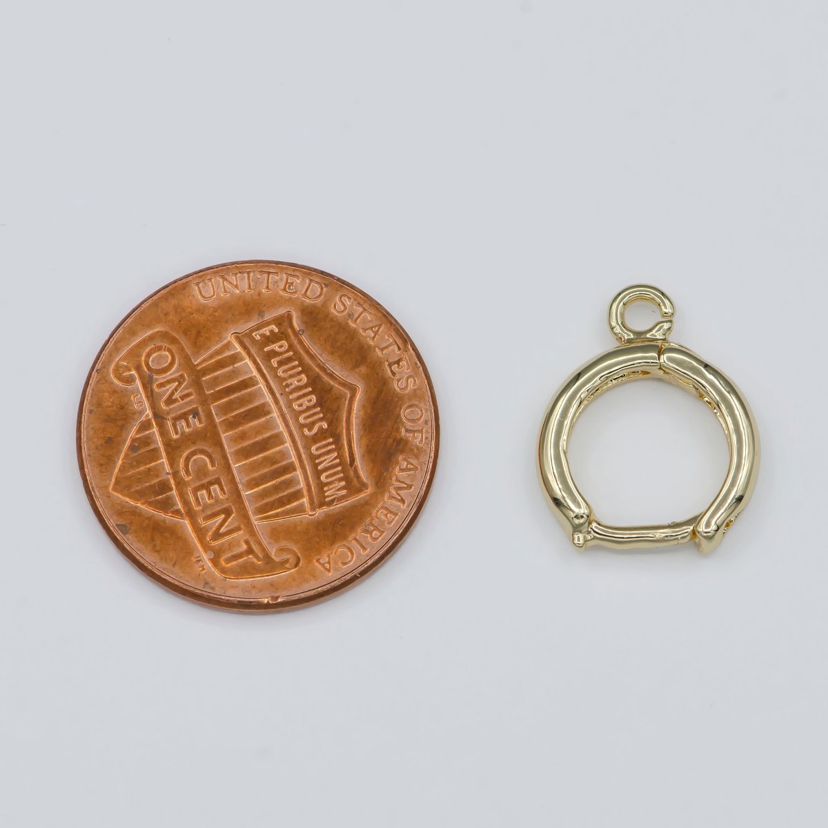 24k Simple Minimalist Gold Filled Thick Earring Huggies For DIY Earring Making  L-388