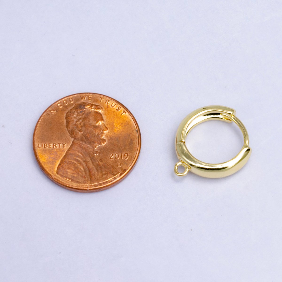 24K Simple Minimalist Golden Huggies K-804