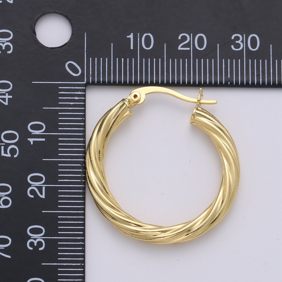 24k Vermeil Gold Earrings, Hoop Earrings, Small Hoop, Circle Rope Texture Earring, Gift for Her, Earrings for Women, Everyday Wear Earrings Q-533